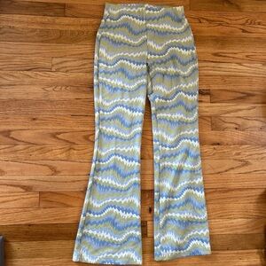 Urban Outfitters Zigzag Patterned Pants - Blue and Green